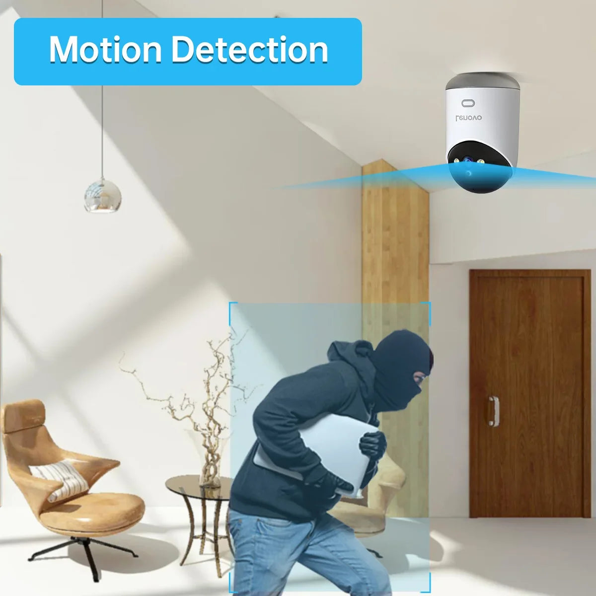 Caméra De Sécurité Intelligente WiFi 5MP Avec Vision Nocturne